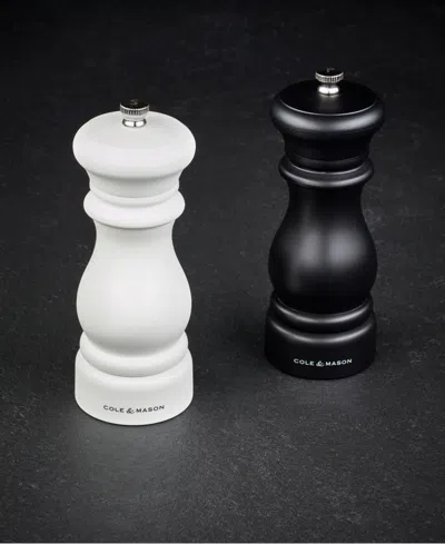 Cole & Mason Southwold Classic Salt & Pepper Mill Gift Set, Black/white In Multi