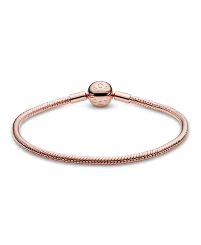Pandora Moments Sterling Silver Snake Chain Bracelet In Gold