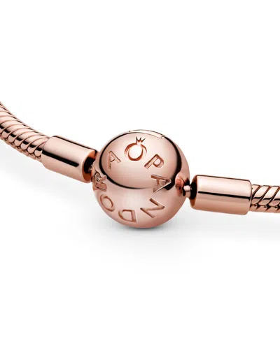 Pandora Moments Sterling Silver Snake Chain Bracelet In Gold