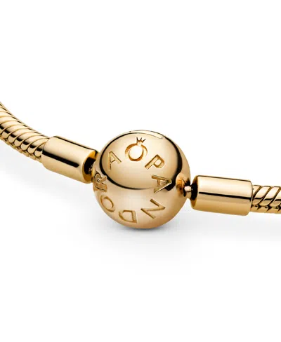 Pandora Moments Sterling Silver Snake Chain Bracelet In Gold