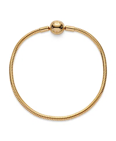Pandora Moments Sterling Silver Snake Chain Bracelet In Gold