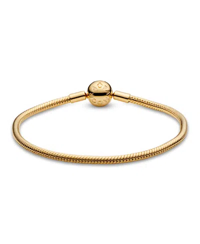 Pandora Moments Sterling Silver Snake Chain Bracelet In Gold