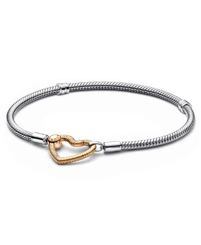 Pandora Cubic Zirconia Sparkling Halo Tennis Bracelet In Metallic