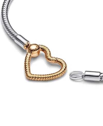 Pandora Cubic Zirconia Sparkling Halo Tennis Bracelet In Metallic