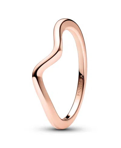 Pandora Sterling Wave Ring In Pink