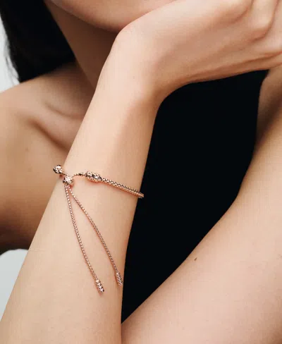 Pandora 14k Gold-plated Studded Chain Slider Bracelet