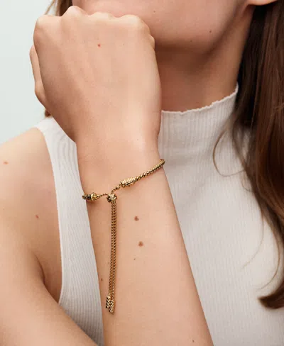 Pandora 14k Gold-plated Studded Chain Slider Bracelet