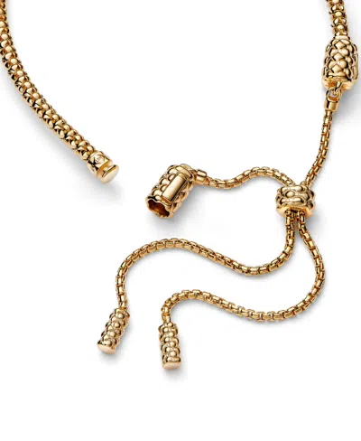 Pandora 14k Gold-plated Studded Chain Slider Bracelet