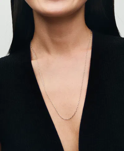 Pandora Sterling Silver Elongated Link Chain Necklace In Silver