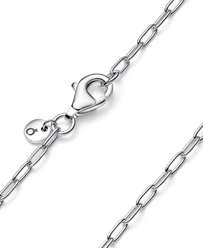 Pandora Sterling Silver Elongated Link Chain Necklace In Silver