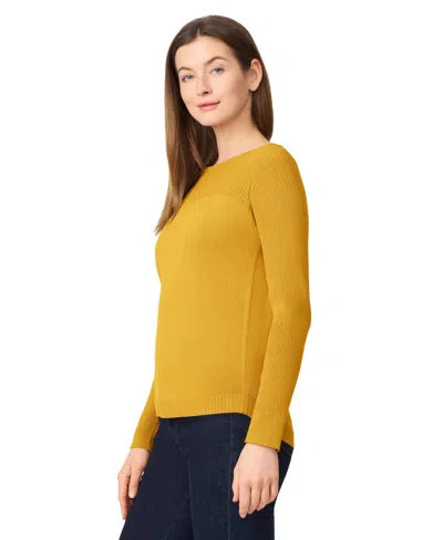 Melissa Paige Women's Boat Neck Long-sleeve Sweater In Yellow