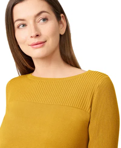 Melissa Paige Women's Boat Neck Long-sleeve Sweater In Yellow