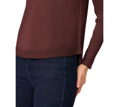 Melissa Paige Women's Boat Neck Long-sleeve Sweater In Brown
