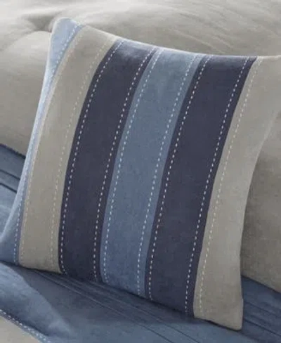 Madison Park Collins Faux Suede 7 Pc. Comforter Sets In Blue