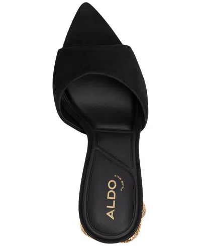 Aldo Seashella Pointed Toe Slide Sandal In Other Black