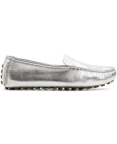 Sperry Women's Port Driver Round Toe Flats In Silver