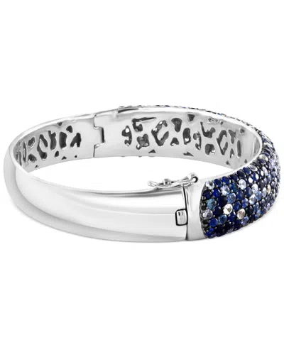 Effy Collection Effy Multi-sapphire Ombre Bangle Bracelet (13-1/3 Ct. T.w.) In Sterling Silver In Blue