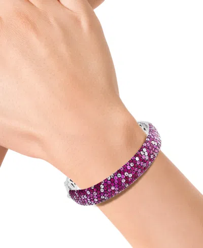 Effy Collection Ruby (7-1/3 Ct. T.w.) & Pink Sapphire (7-1/3 Ct. T.w.) Ombre Bangle Bracelet In Sterling Silver In Multi