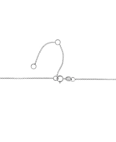 Effy Collection Effy Cultured Freshwater Pearl (9mm) & Diamond (1/10 Ct. T.w.) 18" Pendant Necklace In 14k White Gol In Silver