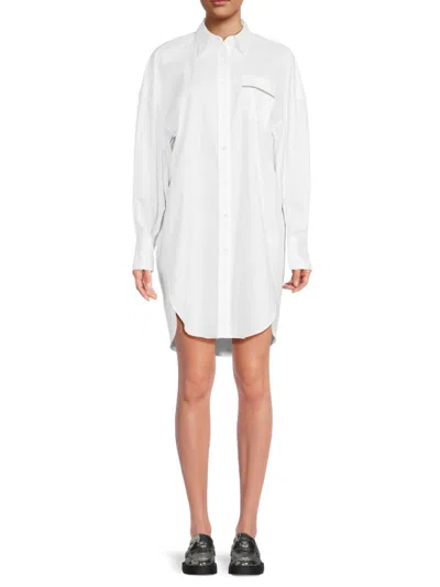 Brunello Cucinelli Women's Cotton-blend Shirtdress In White
