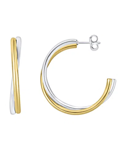 And Now This Two Tone Layered Hoop Earring In Gold