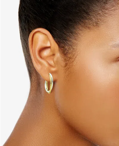 And Now This Two Tone Layered Hoop Earring In Gold