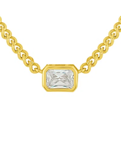 And Now This Cubic Zirconia (8.0 Ct.t.w.) Curb Chain Necklace In Gold