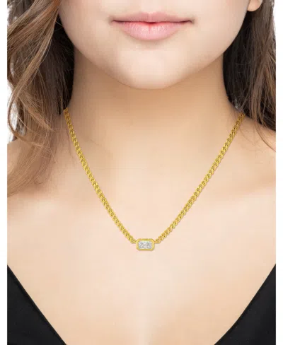 And Now This Cubic Zirconia (8.0 Ct.t.w.) Curb Chain Necklace In Gold