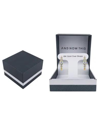 And Now This Crystal 18k Gold Plated Hoop Earring In Gold