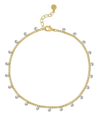 And Now This Silver Plated And 18k Gold Plated Ball Anklet