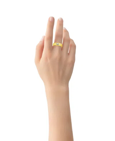 And Now This Cubic Zirconia 18k Gold Plated Ring In Gold