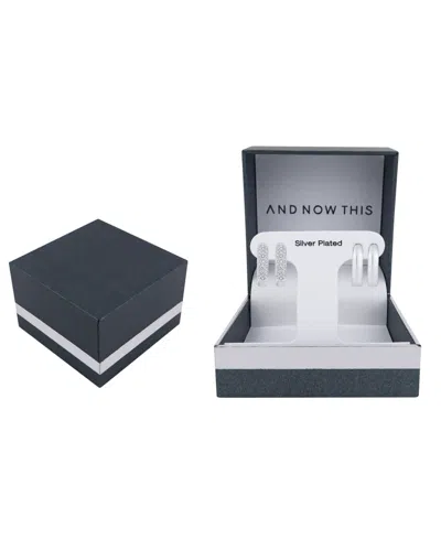 And Now This Crystal Duo Set Hoop Earrings In Metallic