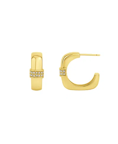 And Now This Crystal Hoop Earring In Gold