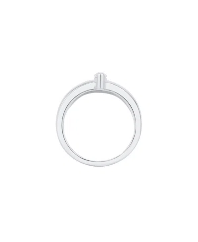 And Now This Cubic Zirconia Double Band Ring In Silver