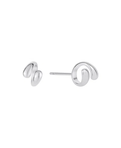 And Now This Silver Plated Ear Bud Holder Earring In Metallic