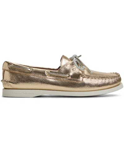 Sperry Women's Authentic Original 2 Eye Lace-up Boat Shoe In Gold