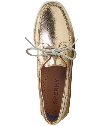 Sperry Women's Authentic Original 2 Eye Lace-up Boat Shoe In Gold