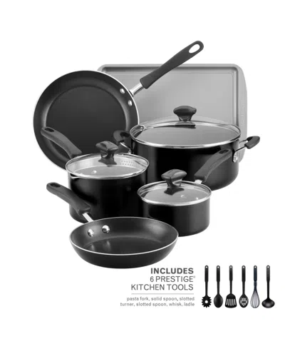 Farberware Cookstart 15-pc Diamondmax Nonstick Cookware Set In Black