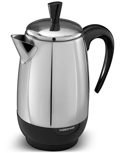 Farberware 8-cup Stainless Steel Coffee Percolator In Silver