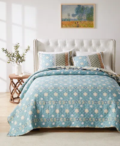 Greenland Home Fashions Thalia 2-pc. Quilt Set, Twin In Blue