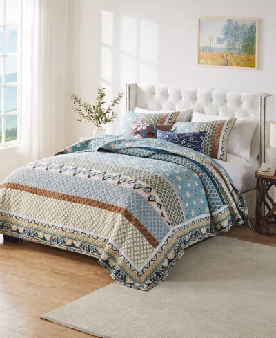 Greenland Home Fashions Thalia 2-pc. Quilt Set, Twin In Blue