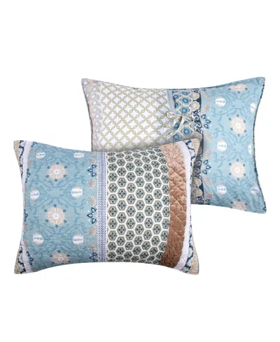 Greenland Home Fashions Thalia 2-pc. Quilt Set, Twin In Blue