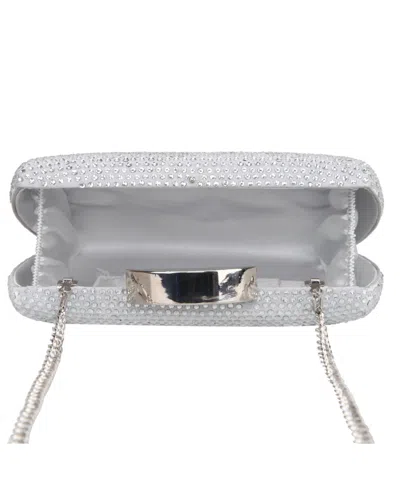 Nina Women's Crystal Minaudiere In White