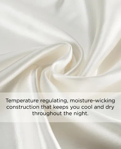 Juicy Couture Satin 4 Piece Sheet Set, Full In White