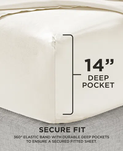 Juicy Couture Satin 4 Piece Sheet Set, King In White