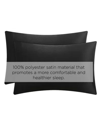Juicy Couture Satin 4 Piece Sheet Set, King In Black