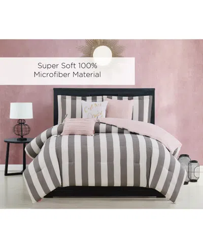 Juicy Couture Cabana Stripe Reversible 5-piece Comforter Set, Twin/twin Xl In Multi