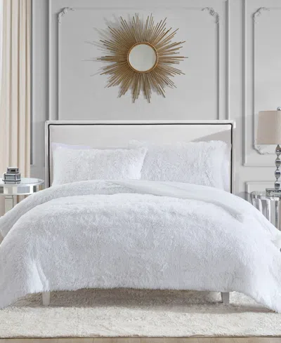 Juicy Couture Shaggy Faux Fur 2-pc. Comforter Set, Twin/twin Xl In White