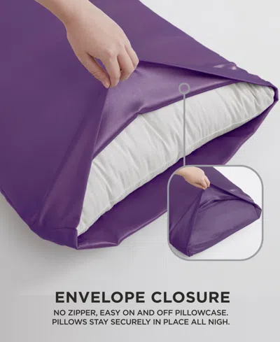 Juicy Couture 3 Piece Satin Sheet Set, Twin Xl In Purple