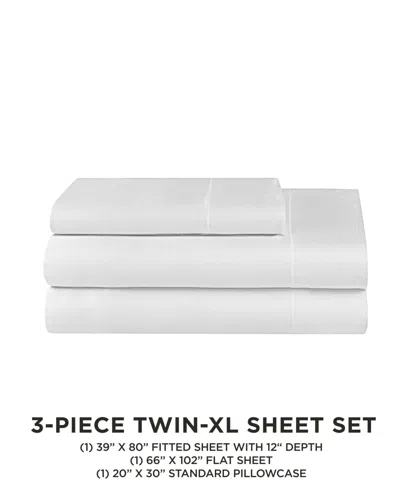 Juicy Couture 3 Piece Satin Sheet Set, Twin Xl In White